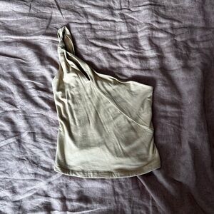 Dynamite Cream One-Shoulder Camisole